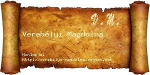Verebélyi Magdolna névjegykártya
