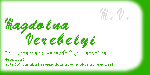 magdolna verebelyi business card